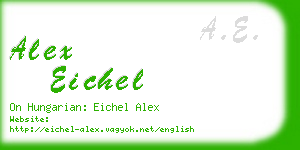 alex eichel business card